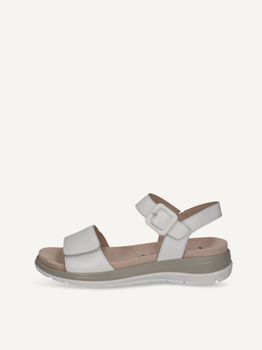 CAPRICE Sandal, white, made of Leather without heel, Size 39