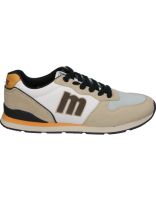 sneakers casual mustang joggo classic blancas con detalles 44