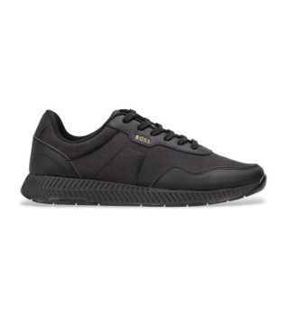 BOSS para hombre. 50536481 Zapatillas Titanium Runn negro (45), Plano, Cordones, Deportivo