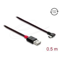 cable usb delock 81545 05 m usb a a usb c usb 20 rojo negro