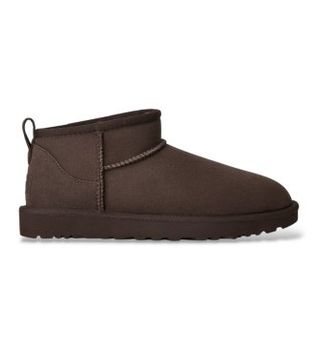 UGG para mujer. 1116109 Botas de piel Classic Ultra Mini chocolate (36), Marrón, Plano, Ante, Ninguno, Casual