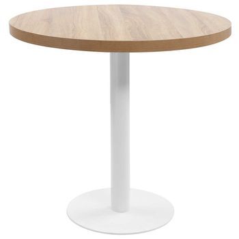 Mesa De Bistró Mdf Marrón Claro 80 Cm Vidaxl
