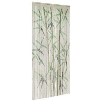 Cortina Para Puerta Insectos Estampado De Bambú 100x200cm Bambú Vidaxl
