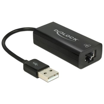 Tarjeta de Red Delock 62595 USB Ethernet 100 Mbit/s Alámbrico Plug and Play
