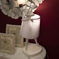 lampara bailarina de resina blanca cm 29x25x625