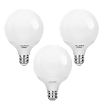 Aigostar - Bombilla LED E27 G95 Globo 15W (Equivalente a 99W), Luz Blanca 6500K, 1500 Lúmenes, CRI> 80, Ahorro de Energía, No Regulable - 3 Unidades