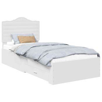 Estructura De Cama Con Cajón 90 X 190 Cm Madera De Ingeniería Vidaxl