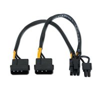 nanocable cable de alimentacion 2xmolex a pcie 20cm negro
