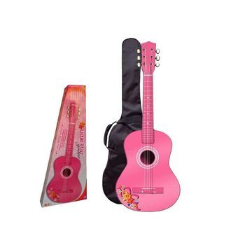 Guitarra Madera Color Rosa 75 Cm