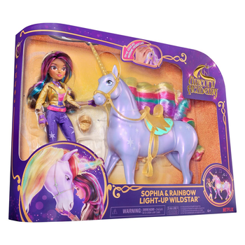 Spin Master - Muñeca Sophia 11 cm y Unicornio Wildstar con luz. 30,48x40,64x9,53 cm (6071553)