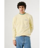 pepe jeans para hombre pm582918 sudadera terrel amarillo m casual algodon manga larga