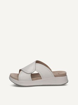 CAPRICE Mule, white, made of Leather without heel, Size 38