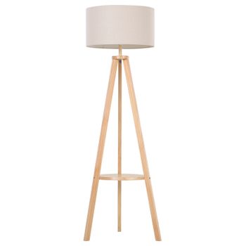 HOMCOM Lámpara de Pie Trípode Moderna para Salón Dormitorio Estudio con Iluminación E27 40W y Interruptor de Pie Base Inoxidable 154cm   Aosom España
