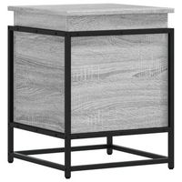 caja de almacenaje con tapa madera gris sonoma 40x40x515 cm vidaxl