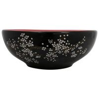 lavabo de bano moderno  lavabo sobre encimera redondo ceramica rojo y negro r41x14 cm