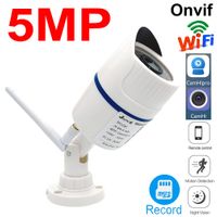 camara ip de 5mp wifi impermeable para exteriores vigilancia de seguridad vision nocturna deteccion de movimiento humano audio inalambrico rtsp onvif video hd camara de vigilancia para el