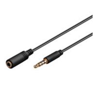 cable alargador de audio goobay 15 m 35mm macho-hembra negro