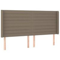 cabecero cama mueble de dormitorio con led de tela 183 x 16 x 118128 cm gris topo m020000914