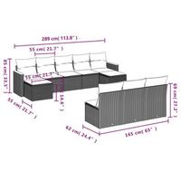 conjunto de sofas de exterior con cojines conjunto de 10 piezas