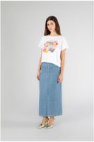 camiseta box manga corta estampado capri white s