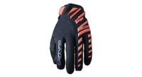 par de guantes largos five enduro air fluo rojo   negro