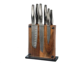 Bloque de cuchillos de cocina larus rauma - 7 piezas