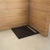 plato de ducha antideslizante 76x76x3cm gelcoat valvula incluida aica