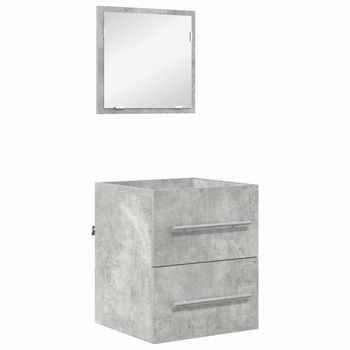 Juego De Muebles De Baño | Armario De Baño Con Cajón Gris 41 X 38,5 X 48 Cm
