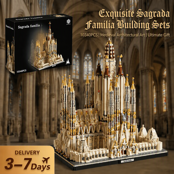 Modelo Arquitectónico Modular de la Sagrada Familia de Barcelona Medieval, Bloques de Construcción, Juguetes Coleccionables, Regalo para Adultos, 10340 Piezas