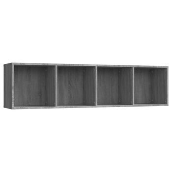 Estantería/mueble Tv | Mueble De Salón | Armario Tv Madera Gris Sonoma 143x30x36 Cm