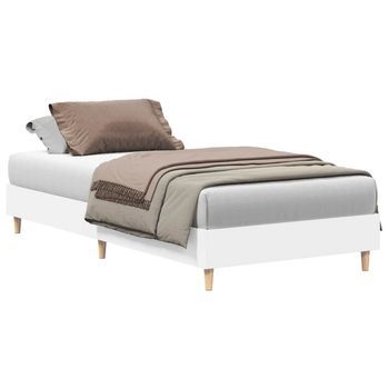 Estructura De Cama Sin Colchón Madera Blanca 75x190 Cm Vidaxl