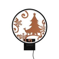 lampara de pared xmas19 cobre negro metal 30x36x10 cm