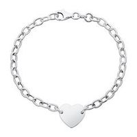 pulsera de plata de alta calidad con colgante de corazon