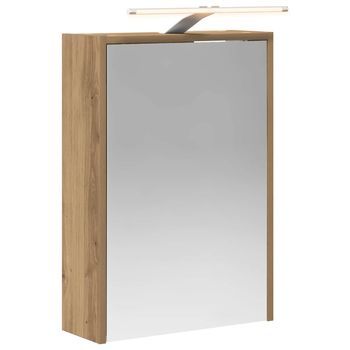 Armario Con Espejo De Baño Roble Artisan 43 X 16 X 62.5 Cm Vidaxl