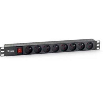 Regleta Equip 333285 8 Tomas con Interruptor 1U Horizontal 1,8 m