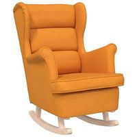 silla mecedora de tela amarillo oscuro 74x90x102 cm vidaxl