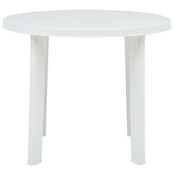 Mesa De Jardín | Mesa De Exterior De Plástico Blanco 89 Cm