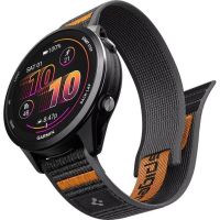 pulsera deportiva spigen athlex air garmin quick release 22 mm nylon negronaranja
