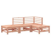 conjunto de muebles de jardin 4 uds  mesa y sillas madera maciza abeto douglas