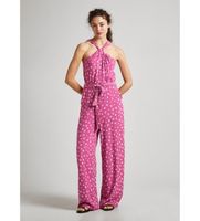 pepe jeans para mujer pl230484 mono dolly rosa xl casual viscosa sin mangas  tirantes