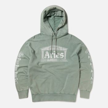 ARIES Aged Ancient Column Cotton-Jersey Hoodie - M