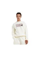 sudadera new balance reimagined fleece crew hombre blanco
