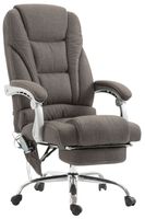 silla de oficina giratoria regulable en tela gris oscuro