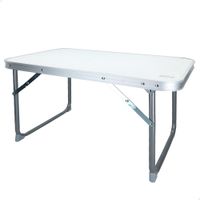 mesa plegable baja aktive camping 60x40x40 cm blanco