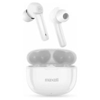 auriculares maxell dynamic inalambricos bluetooth para musica y llamadas con microfono y estuche de carga color blanco