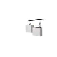conjunto de muebles de salon switch sbi diseno color blanco brillante y estanteria negra