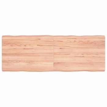Tablero Mesa Madera Tratada Borde Natural Marrón 140x50x(2-6)cm Vidaxl
