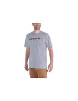 camiseta carhartt core logo t-shirt ss hombre gris heather