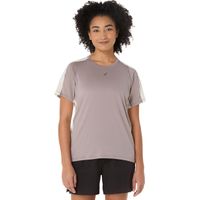 asics fujitrail elite camiseta de running mujeres-gris beige