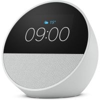 amazon echo spot 2024 despertador inteligente con sonido de calidad y alexa blanco